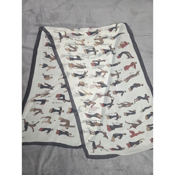 Unsure Accessories - Chinese Silk Scarf‎ Daoyin Chinese Movements Exercises Silk 21x62 Some Flaws